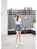 2023 Summer High-Waist Ruffled Denim Skirt Shorts for Petite Women: Sweet & Slimming