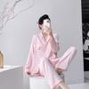 1011 New Spring and Autumn New Pajamas Women's Cloud Cotton Summer Long-sleeved Trousers Set Loose Loungewear