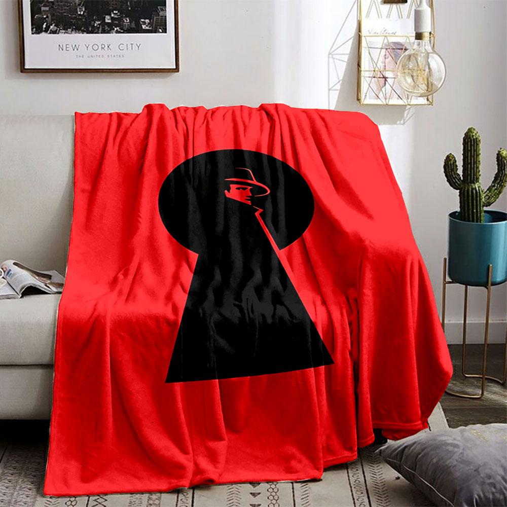 Mysterious Detective Silhouette for All Seasons Blanket Lunch Break Throw Gift