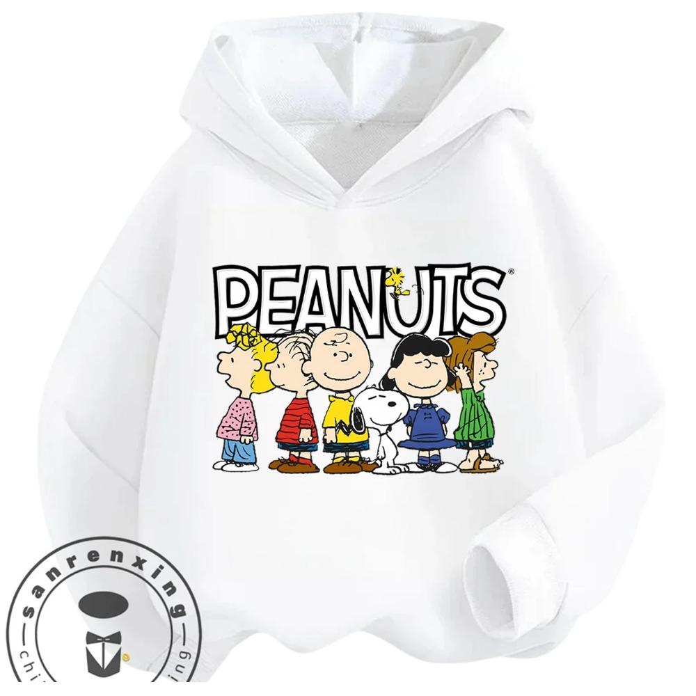 Street Fashion Kids Hoodie Cute Cartoon Graphic Autumn Winter Casual Sweatshirt Snoopy