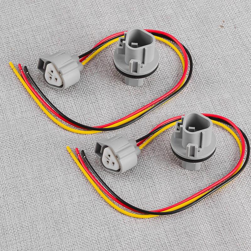 90075-60083 2 Sets Headlight Turn Signal Lamp Socket Connector Wire Harness Pigtail Fit for Lexus Nissan Mazda Toyota Infiniti