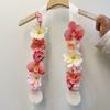 Floral Graduation Stole Handmade Custom Floral Belt with Realistic Faux Silk Flowers Phalaenopsis Roses Dahlias Personalized Engraved Tags Unique Grad