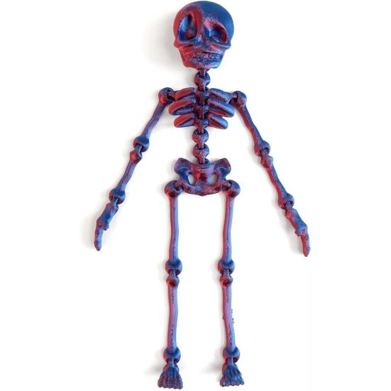 3D Printed Skeleton Refrigerator Magnet Halloween Poseable Skeleton Figurine with Movable Joints