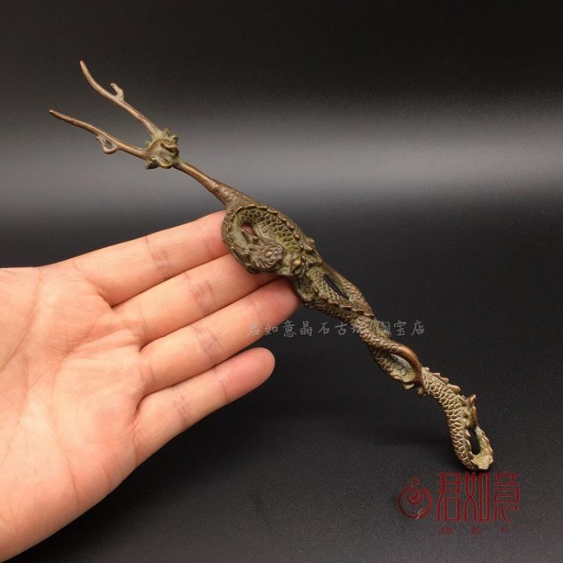 Solid Teapot Zodiac Ceremony Art Lid Insert Dragon-Shaped Copper Ornament Tea Pet CHINA