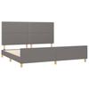 vidaXL Bettgestell ohne Matratze Dunkelgrau 200x200 cm Stoff