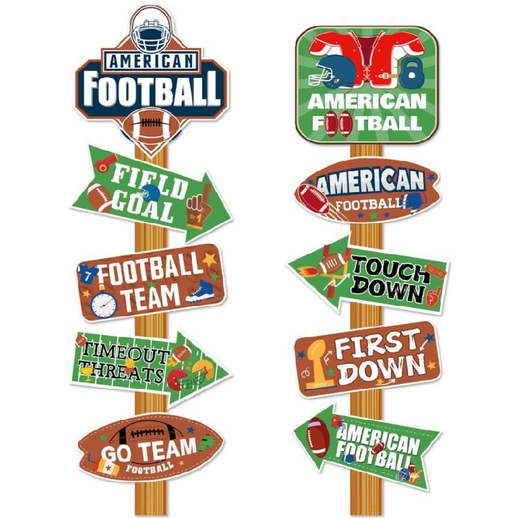 

Energetic Football Occasion Sign Displaying Eye Catching Graphics And Practical Use Football Party Accessories 1