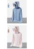 Unisex UPF50+ Cooling Ice Silk Sun Protection Jacket with Detachable Brim for Outdoor Cycling
