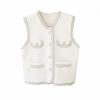 Women's Imitation Mink Vest Spring Autumn Plush Knitted Cardigan Vest Knitted Sleeveless Waistcoats