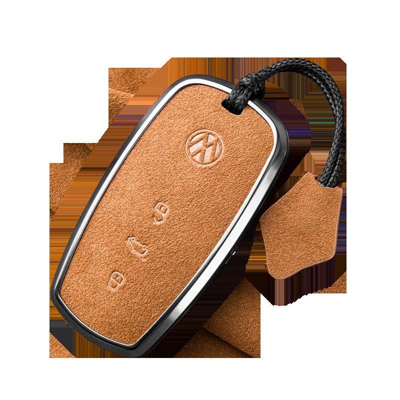 Premium Suede Key Cover for Volkswagen Phideon (2016-2021), Unisex Design
