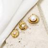 1 Piece 304 Stainless Steel Charms 18K Gold Plated Shell Acrylic Imitation Pearl Small Pendants DIY Necklace Women Findings