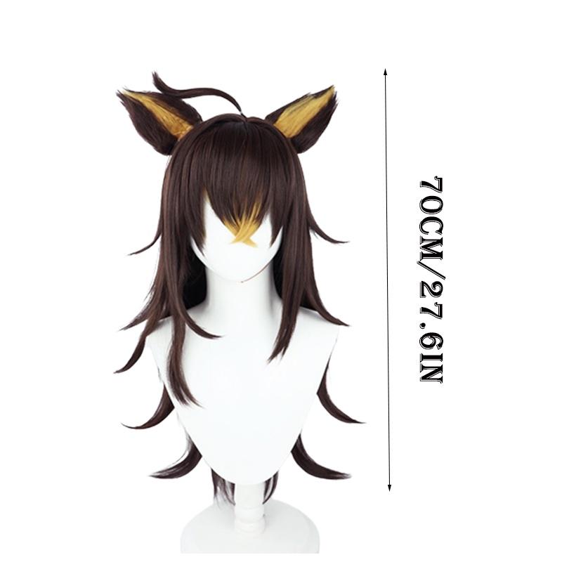 Genshin Impact Dehya Heat-resistant Synthetic Silk Fiber Adult Wig