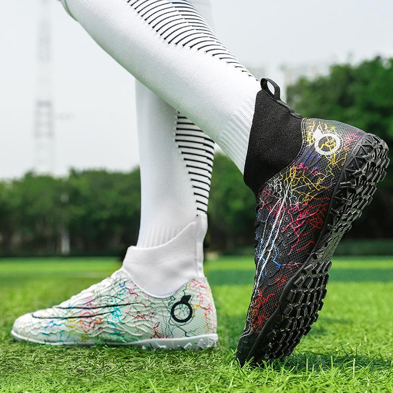 Large size new FGTF men's breathable high-top long and short nails football shoes grass training shoes football shoes