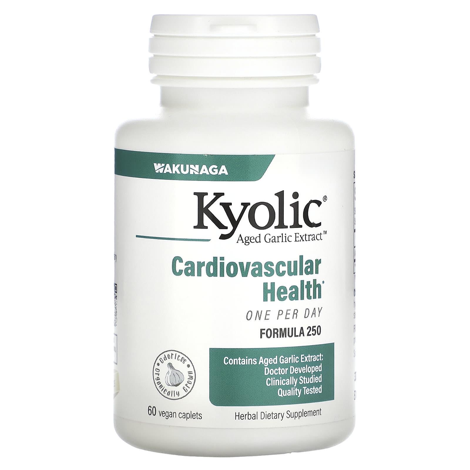

Aged Garlic Extract, Cardiovascular Health, 1 Tablet Daily, Formula 250, 60 Vegan Capsules (1,000Mg per Capsule)
