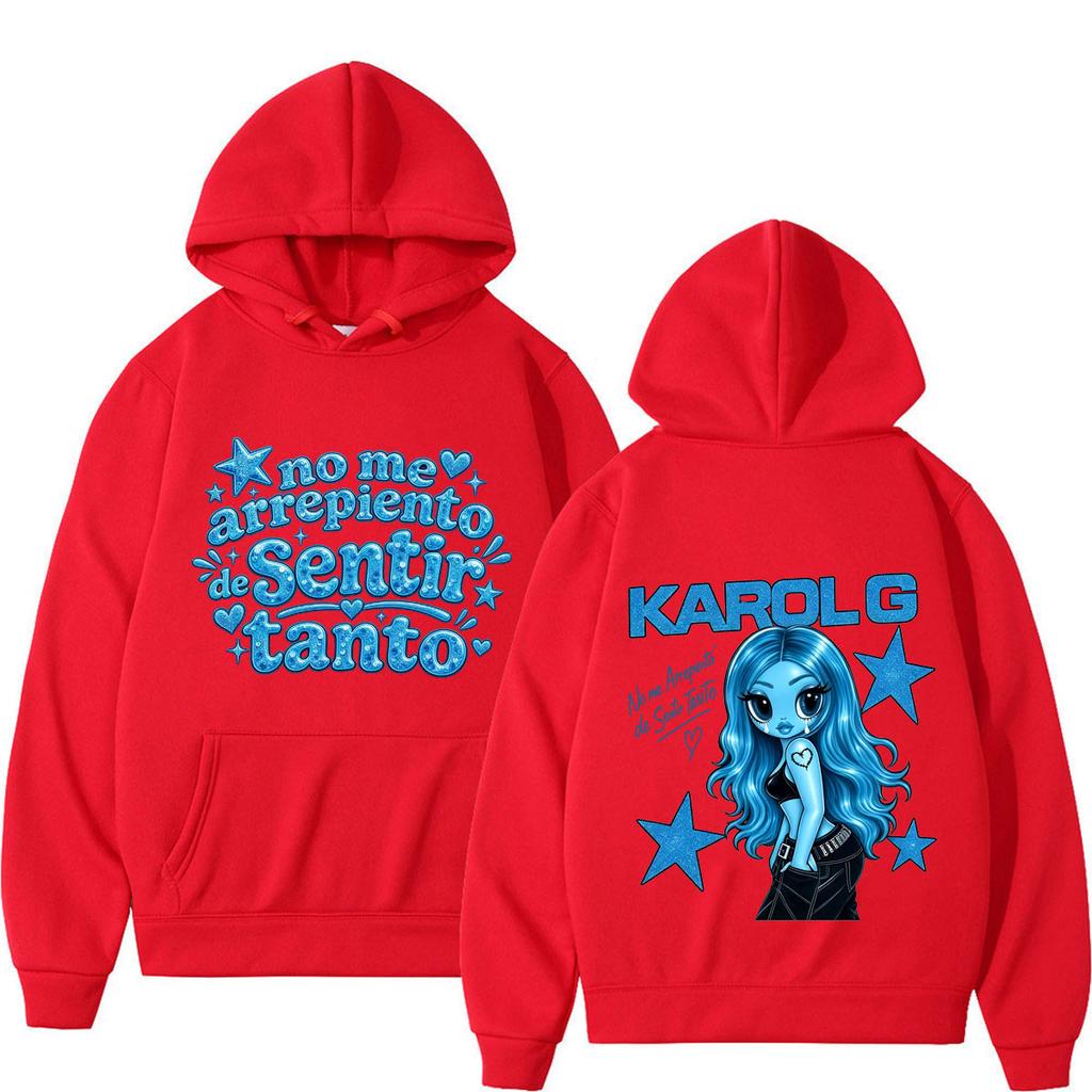 Karol G Album No Me Arrepiento De Sentir Tanto Print hoodie Men Women High quality Sweatshirt pullover