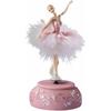 Ballerina Music Box Figurine Plays Swan Lake Tune, Musical Figure Hand-Painted Feather Skirt Ballet Recital Gift for Daughter Granddaughter Girls