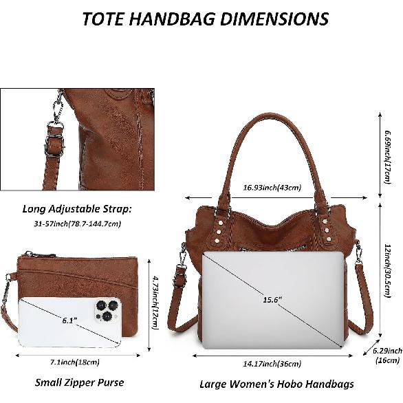 TANTOMI Tote Handbags for Women Large Hobo Bags Crossbody Purses Shoulder Bags with Adjustable Strap for Travel Everyday
