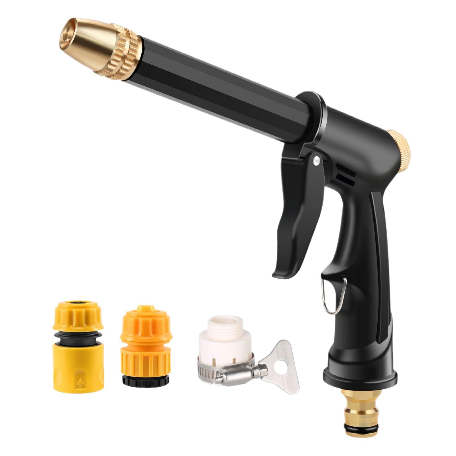 

High Pressure Water Spray Gun for Car Washing and Garden Cleaning Adjustable Nozzle Hose Connector Set for Household Use One Size