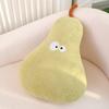 66X40Cm Humanoid Green Pear Plush Pillow Stuffed Kawaii Fruit Cushion Back Support Plushie Sofa Chair Decor Gift