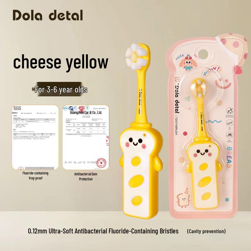 

Дитяча зубна щітка з м якою щетиною, для віку 3-6 років, для догляду за ротовою порожниною немовлят з багатощетинковою конструкцією, для домашнього використання, індивідуально упакована.