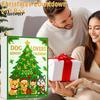 Unique Holiday Box Christmas Advent Calendar, 24 Day Countdown with 2D Flat Acrylic Tree Pendant Dog Pendants, Hanging Ornament Set for Lovers