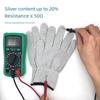 Luvas de massagem condutivas de terapia de fibra de prata para eletroterapia