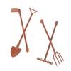 1:12 Dollhouse Mini Shovel Hoe And Pitchfork Farming Tools Fairy Garden Tool