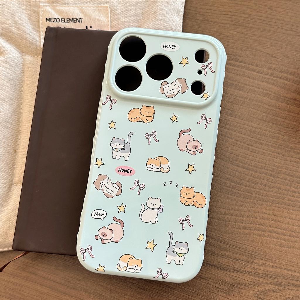 Suitable for Apple 17promax Mobile Phone Case Iphone16 Cute Cat 15 Anti-fall 13 Soft 12 Korean Style High Quality