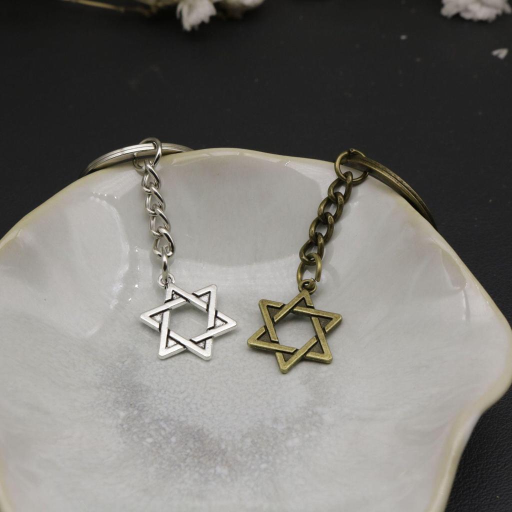 Hot Selling Six-Pointed Star Pendant Keychain Jewelry
