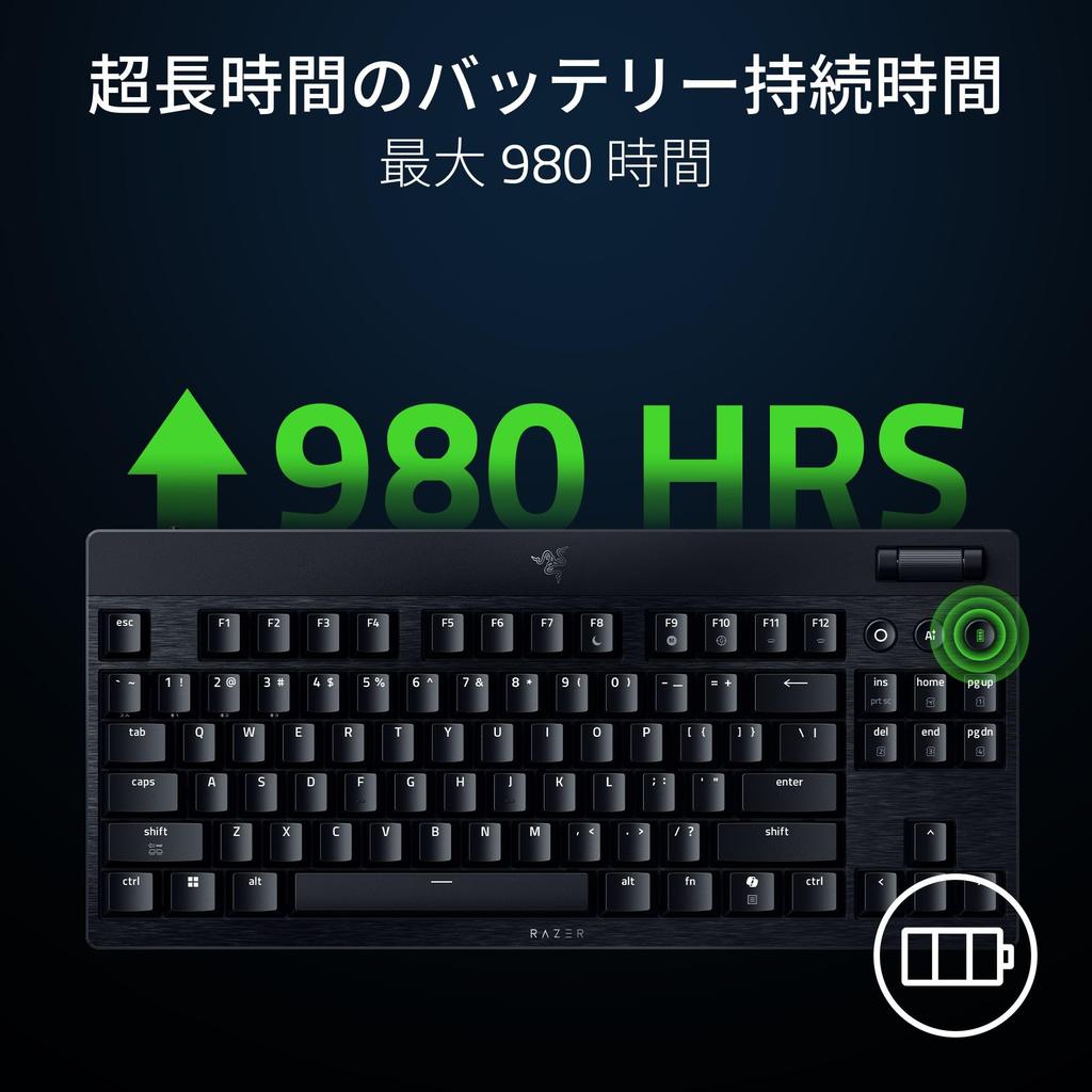 Razer BlackWidow V4 Tenkeyless HyperSpeed Yellow Linear Switch Gaming Thin Yellow Linear Mechanical Aluminum Top 11 Control US English Layout Japanese