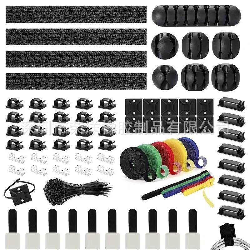 3pcs Cable Organizer Cable Winder Flexible Cable Management Clips For Mouse Earphone TV Office Home Electronics etc