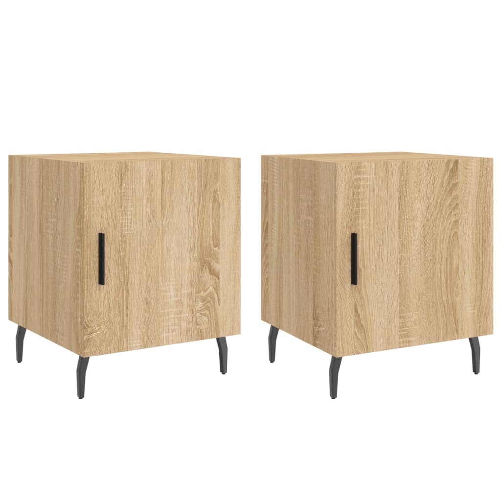 Nightstands (2 pcs) Sonoma Oak Finish 40 x 40 x 50 cm Particleboard