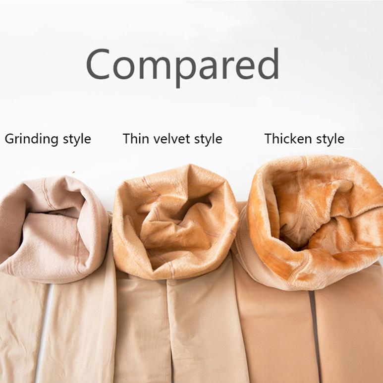 120g 160g 220g 300g Kvinner Realistiske Bunnbukser Bare Ben Artefakt Vinterplysj Vilkårlig Dobbeltlags Hudfarge Strømpebukse