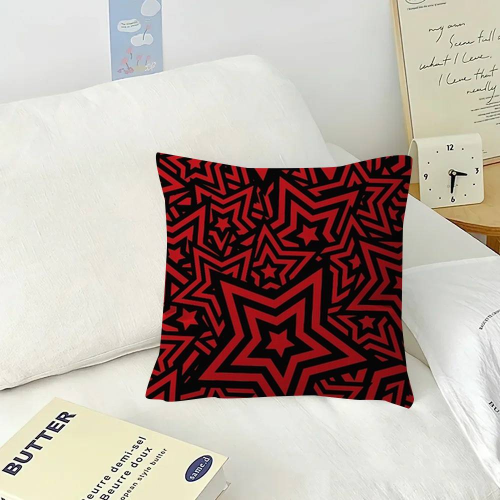 INS Black And Red Cm Cushion Cover Pillow Cover Decor Pillowcase Home Pillowcase for Couch Pillow