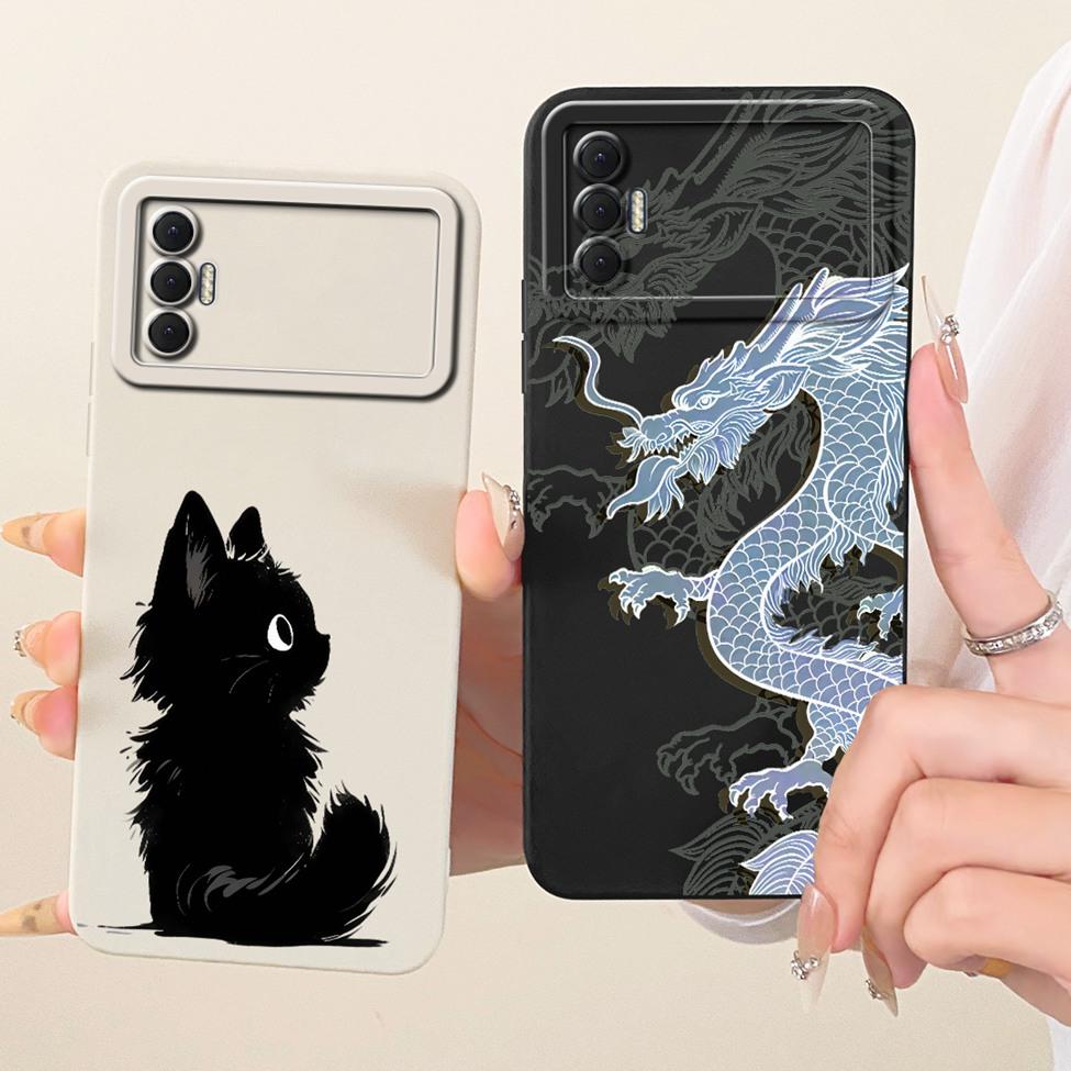 Casing For Tecno Spark 8P Cover Fashion Cartoon Cute Funny Painted Silicone Phone Case KG7H KG7 KG7n