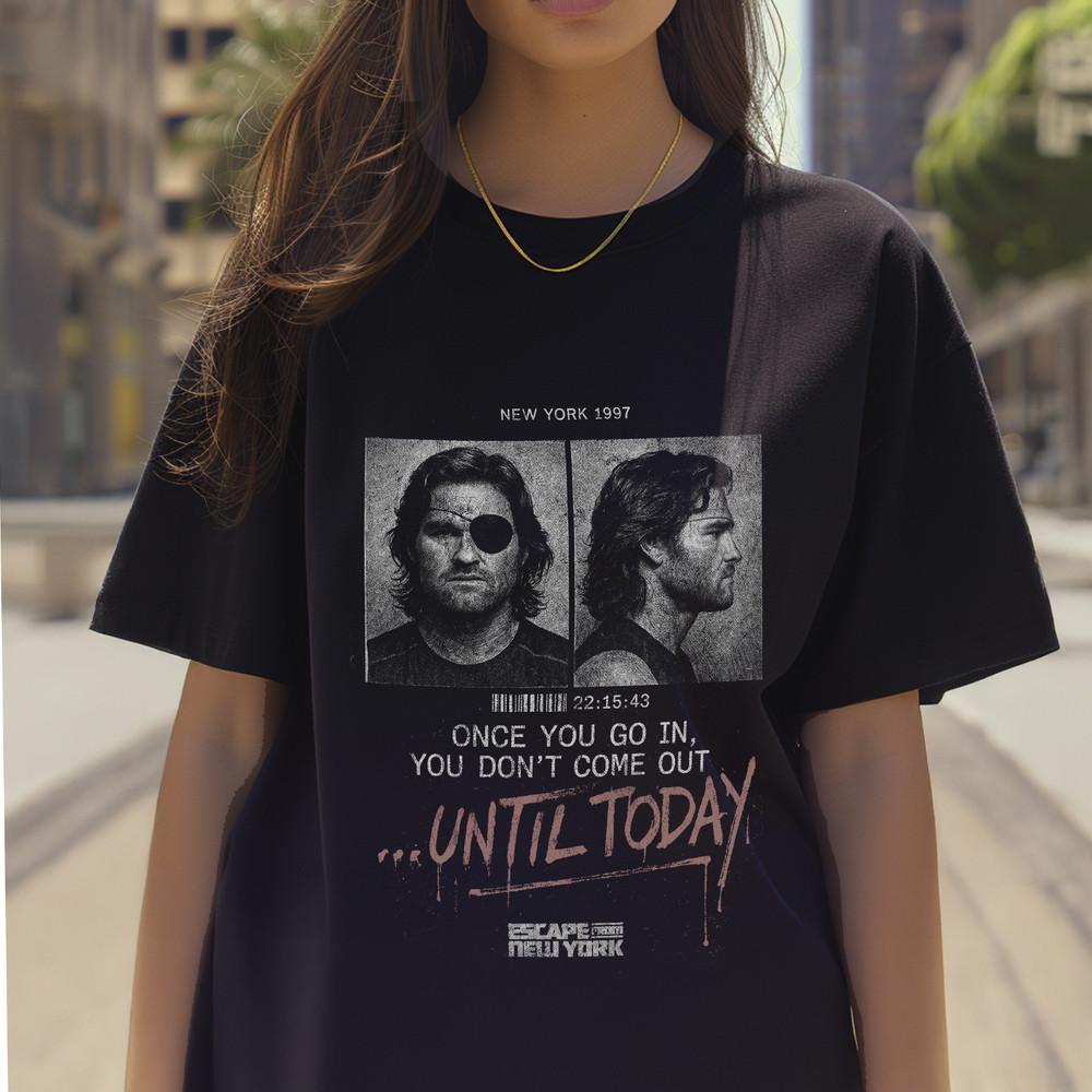 Escape From New York Tshirt Snake Plissken Tee Kurt Russell 80s Action Shirt Unisex T-Shirt XXL