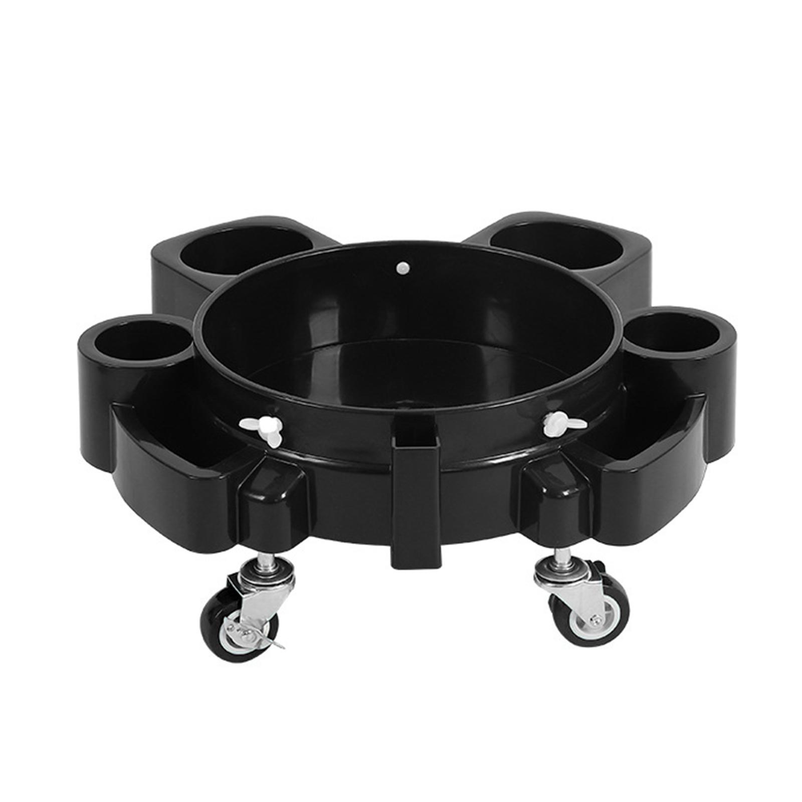 Mobile Dolly Cart 5 Caster Wheels with 360° Rotation Heavy Duty Car Wash Bucket Dolly Compatible with 3.5 To 5 Gallon Buckets