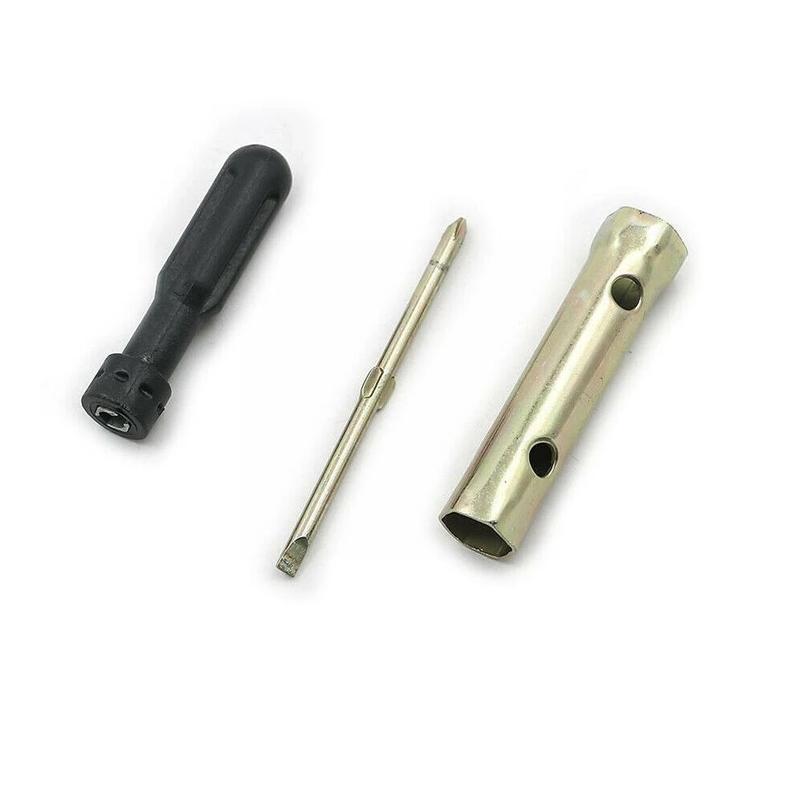 Kit de Ferramentas de Reparo para Motocicleta 5 Peças Alicate Chave de Boca Chave de Vela Chave de Fenda   Kit Acessórios de Vela NOVO