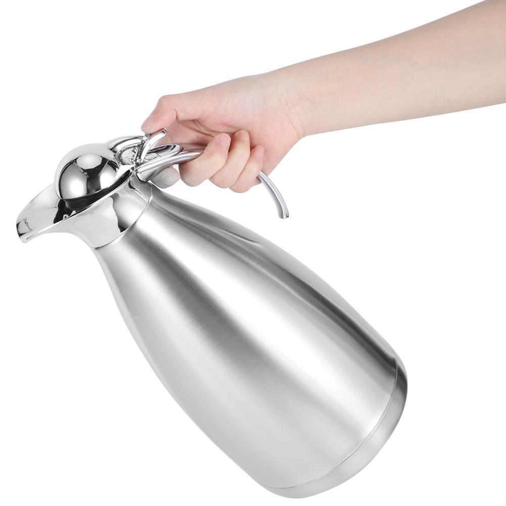 2L Doppelwandige Vakuumisolierung Kaffeekanne Thermische Isolierte Wasser Kaltes Wasser Flaschen Krug Haushalt