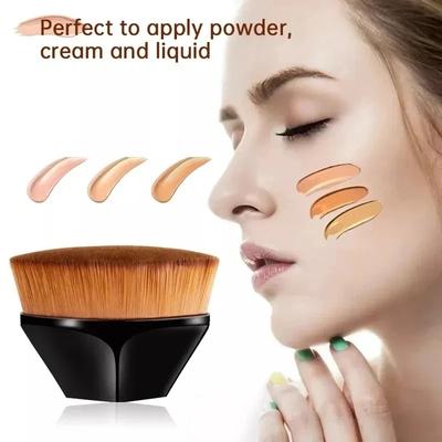1/6pcs Hexagonal Makeup Brush, Flawless Foundation Make-Up Brush, Suitable For Liquid Makeup Brush Set, Women'S Soft Cosmetics