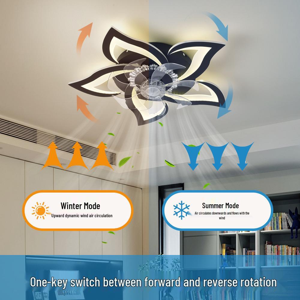Sleek Petal Ceiling Fan Light: Ideal for Living Room, Dining Room, Bedroom, and Study Lighting