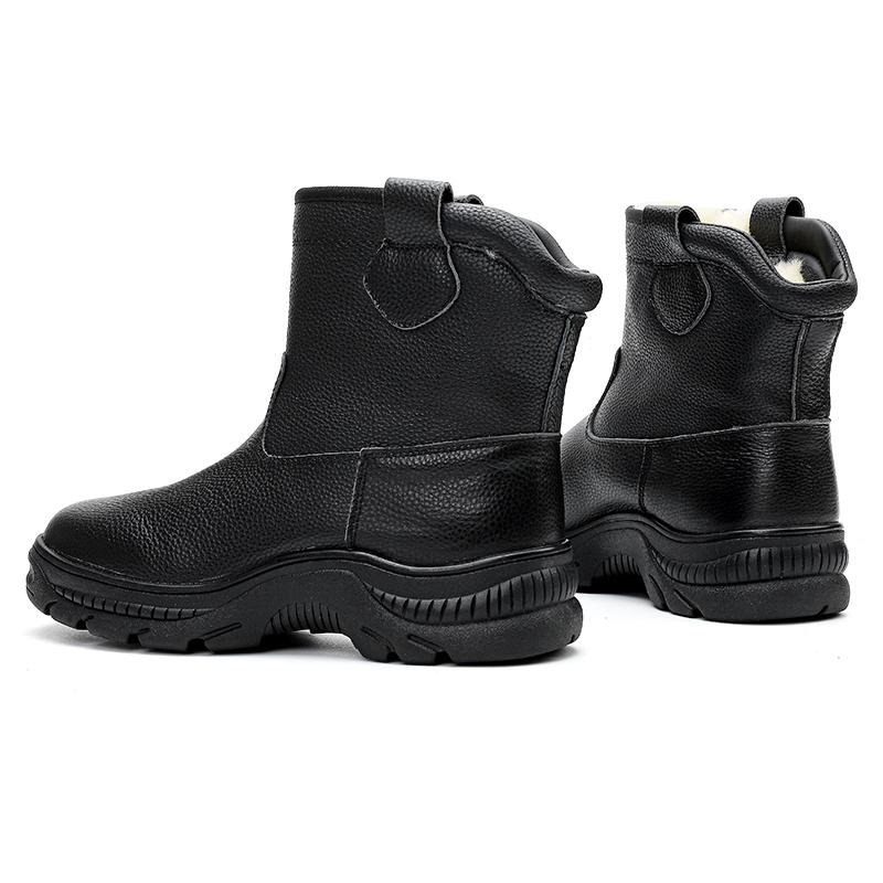 Luxury Brand Men's Chelsea Boots New Winter Male Snow Boots Soft Genuine Leather Ankle Boots Slip On Business Casual Man Shoes