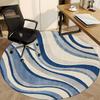 1pc Ocean Waves Office Round Area Rug, Under Office Chairs Bedroom Living Room Home Decor, Room Deco, Available in Various Sizes