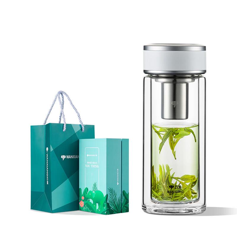 Wanyou V50L Double-Wall Glass Tea Tumbler