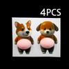Pegatinas 3D de Shiba Inu – Lindas Pegatinas de Shiba Inu Naranja para Ropa, Shiba Inu Gordito Lindo 3D (Diseño), Autoadhesivo de Silicona