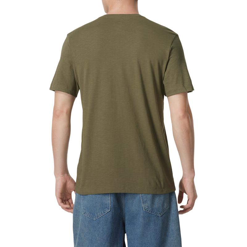 Nike T Shirts Men's Green Crew Neck Moderate FQ3867-222