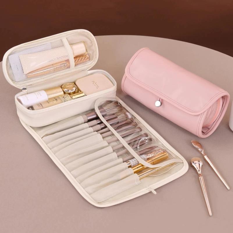 Women Makeup Brush Toiletries Organizer Waterproof Travel Make Up Storage Pouch Female Large Capacity Portable Cosmetic Case