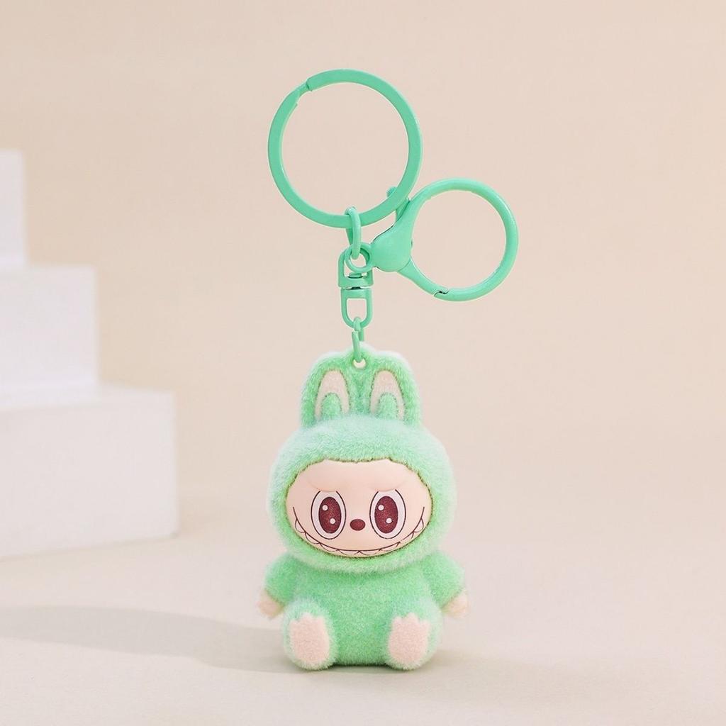 Labubu Pendant Keychain 6CM Pendant Backpack Mobile Phone Accessories Plush Sitting Posture