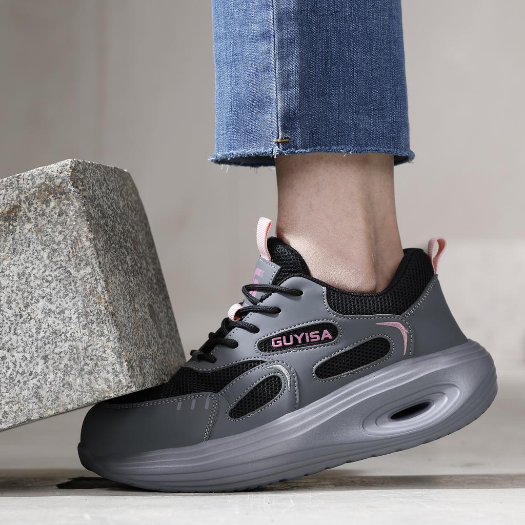 Fashion Steel Toe Shoes Woman Lightweight Safety Shoes Women Breathable Work Sneakers Indestructible Shoes Security Protective Sneakers