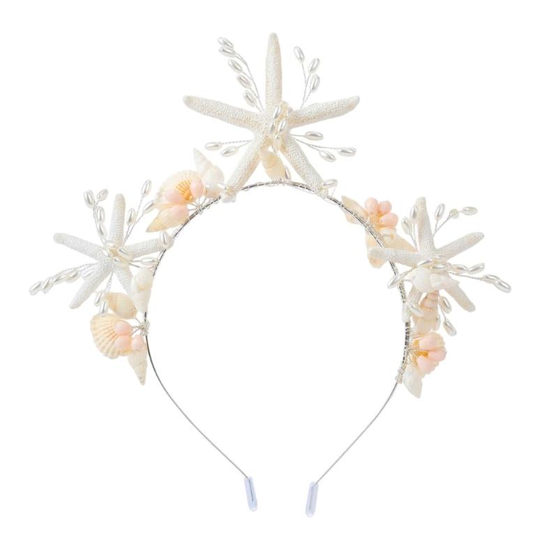 Princesses Mermaids Sea Shell Starfishes Pearls Headbands For Costume Parties And Photoshoots 1