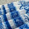 Luksusowa Niebiesko-Biała Porcelanowa Sukienka Maxi Bez Rękawów z Dekoltem V dla Kobiet Elegancka Letnia Sukienka A-Line z Wysokim Stanem Modelująca Sylwetkę